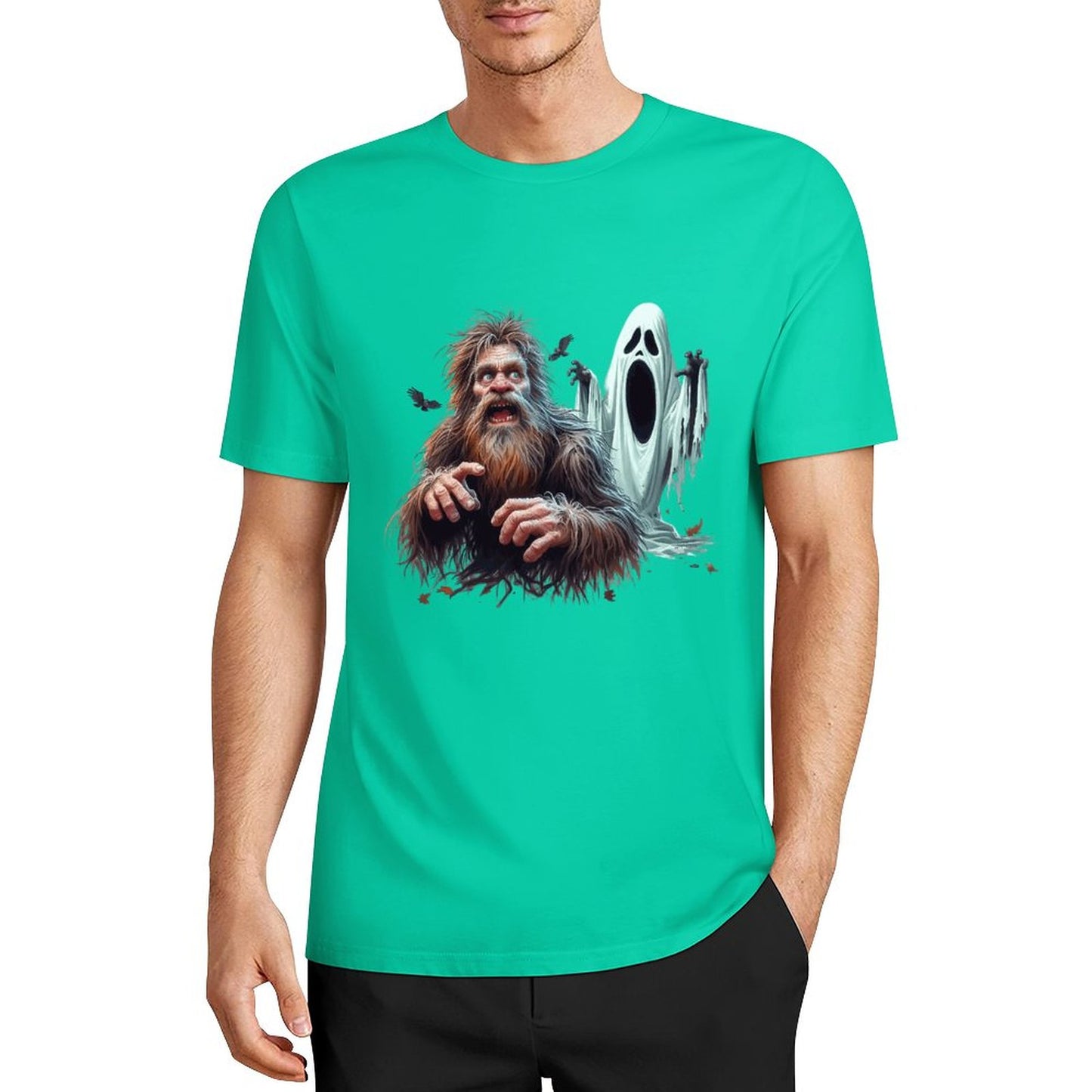 Bigfoot - Sasquatch Halloween Short Sleeve Cotton T-Shirt