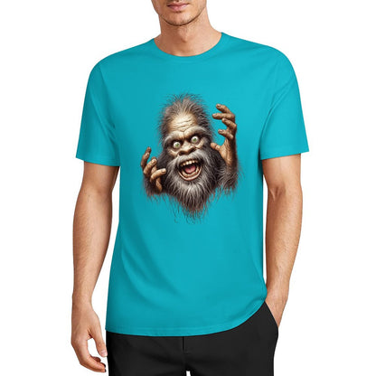 Bigfoot - Sasquatch Crazy Hands Short Sleeve Cotton T-Shirt
