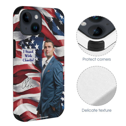 Charlie Kirk Memorial, Microfiber Custom Phone Case for iPhone 14