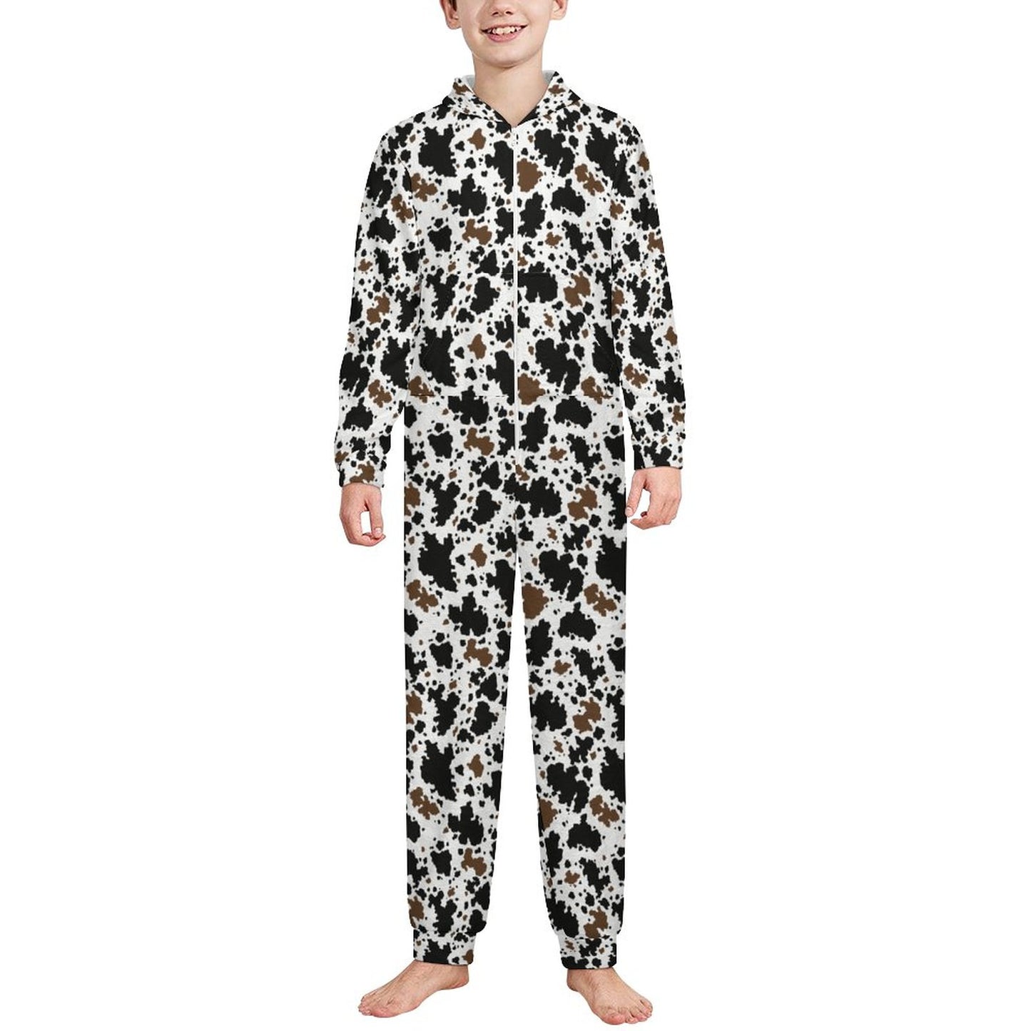 10 Misc Designs, Youth Flannel Footless Zip up Pajama Jumpsuit