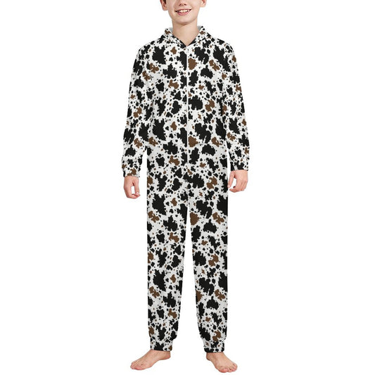 10 Misc Designs, Youth Flannel Footless Zip up Pajama Jumpsuit