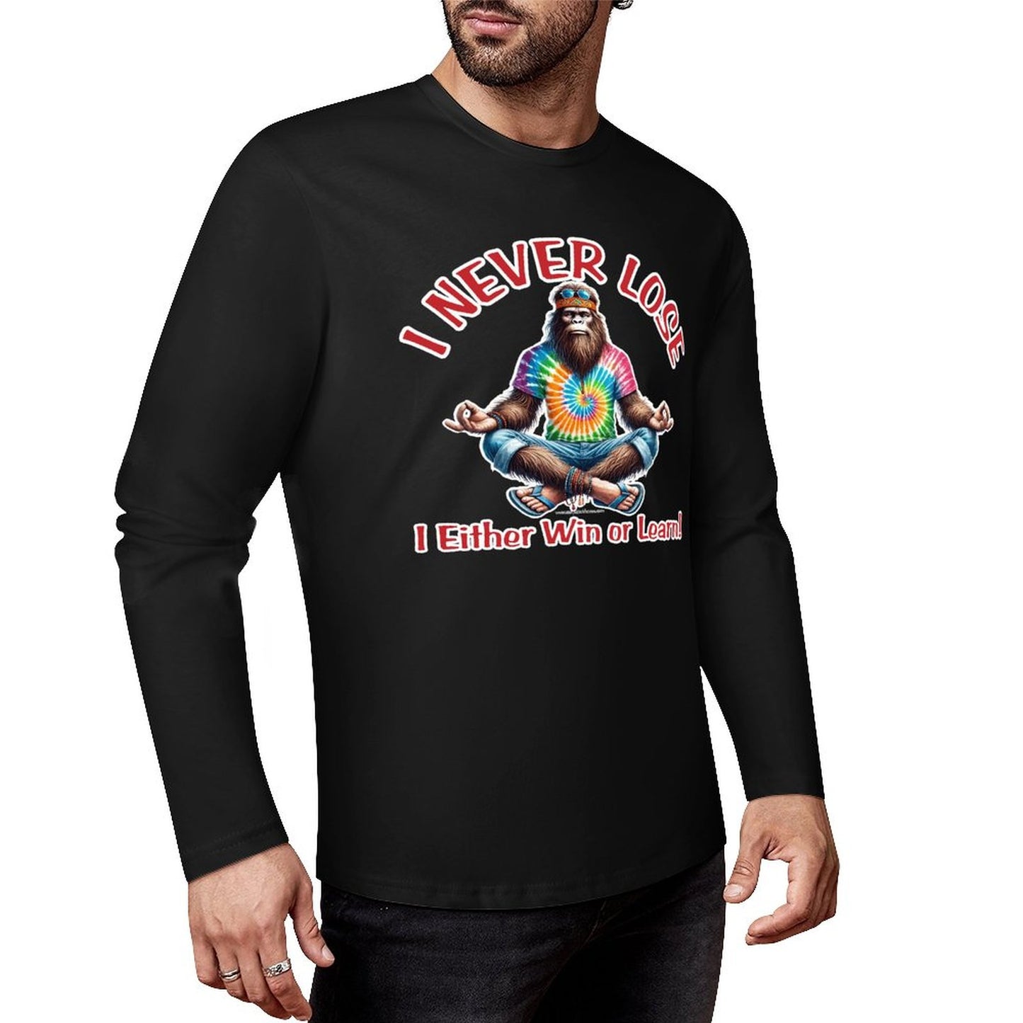 Bigfoot / Sasquatch "I never lose...", Cotton Unisex Long Sleeve T-shirt