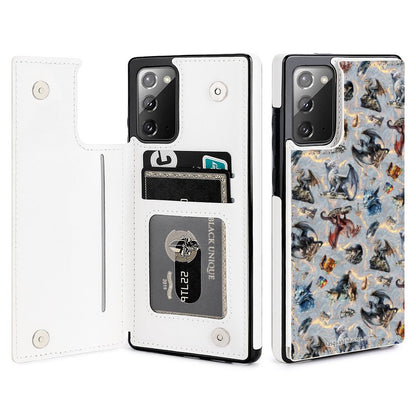 Flip Phone Case / wallet for Samsung Note20 Series- Misc Designs, dragons, smurfs, zombies