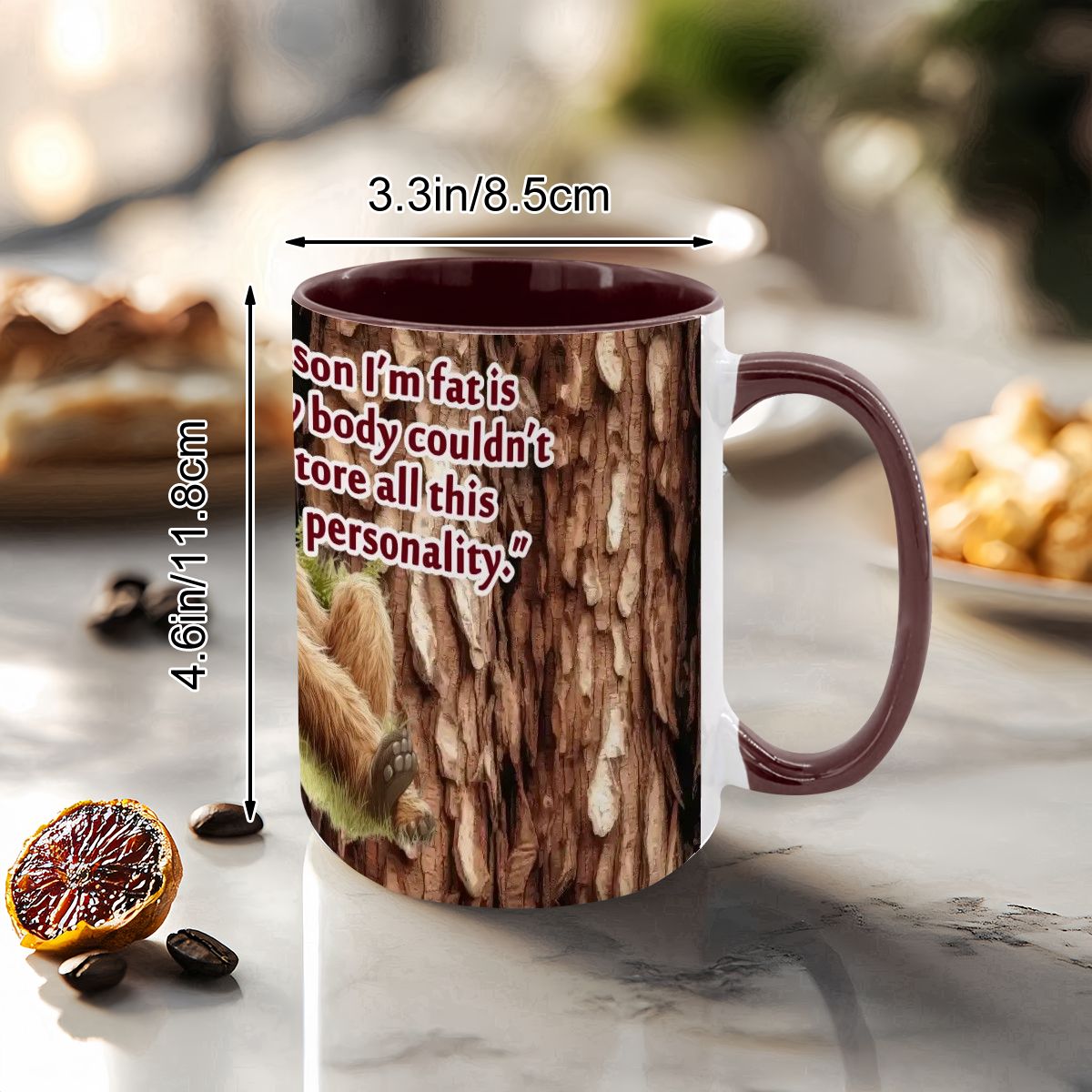 Sarcastic Sasquatch "The only reason..", Large 15 Ounce Colorful Mugs – Made In USA