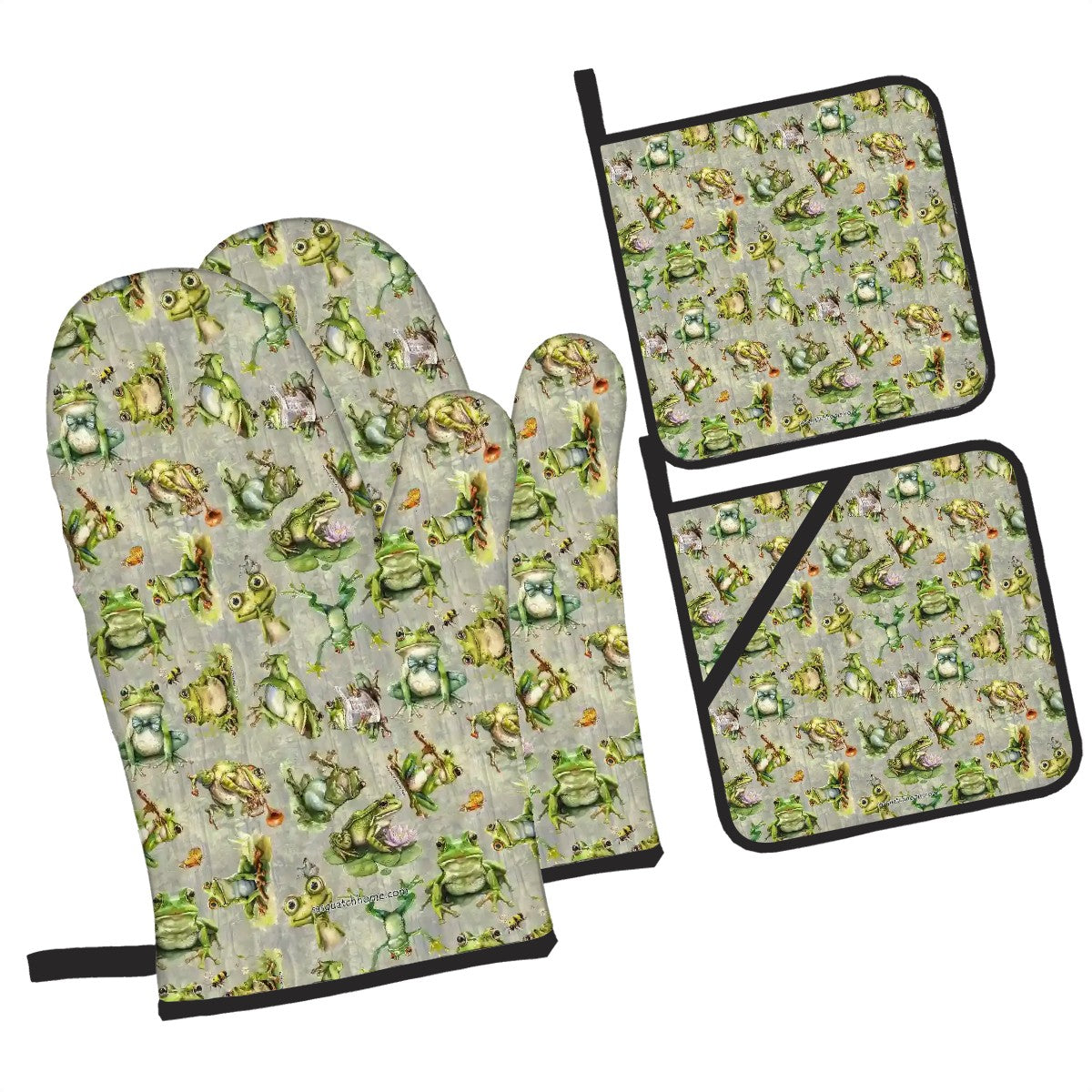 10 Animal Designs, 4 Piece Oven Mitts / Pot Holder Sets