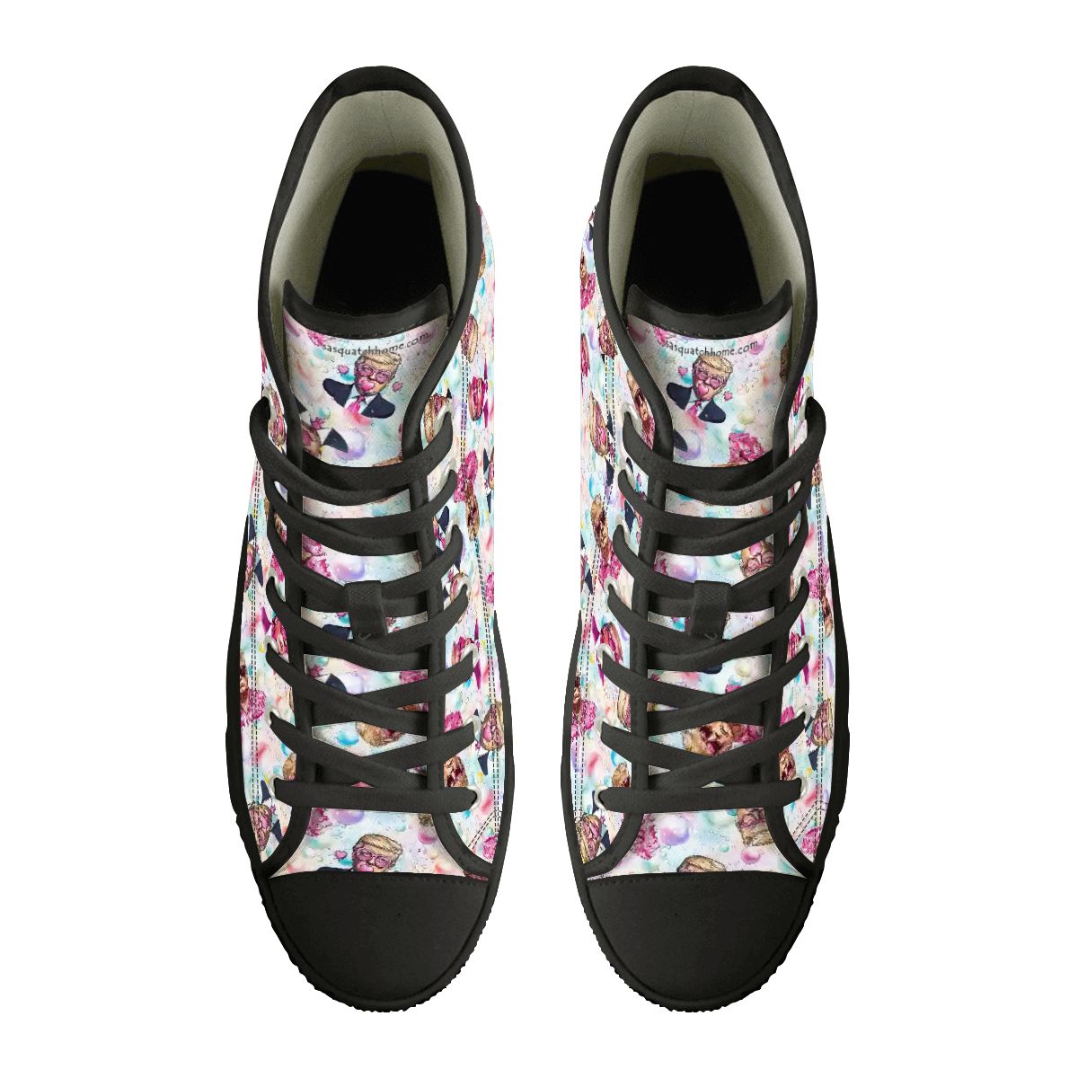 20 Donald Trump Designs, Women's High Top Canvas Shoes
