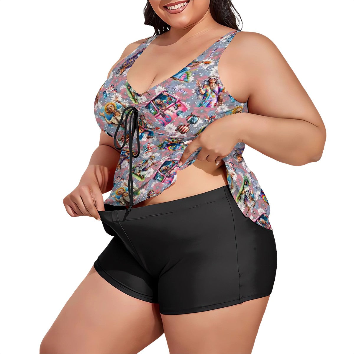 6 Fairy Designs, Plus Size Women Bikini, Tankini Suit