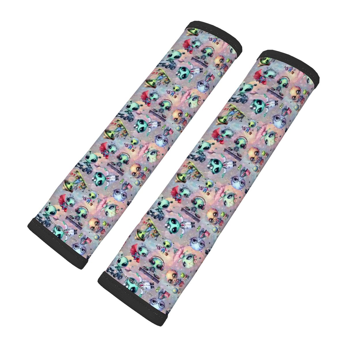 6 Alien Designs, Seat Belt Cover Pad For Adults 2 Pcs