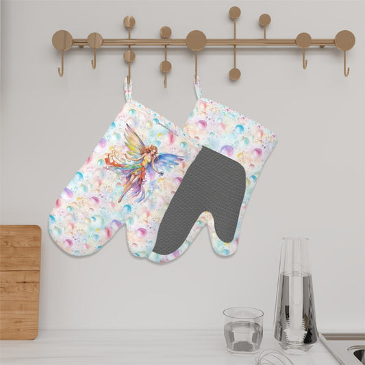 Set of 2 Silicone Heat Resistant Oven Mitts - Fairy