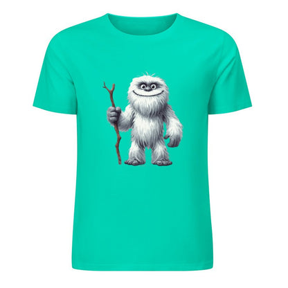 Bigfoot - Sasquatch Yeti Stick Short Sleeve Cotton T-Shirt