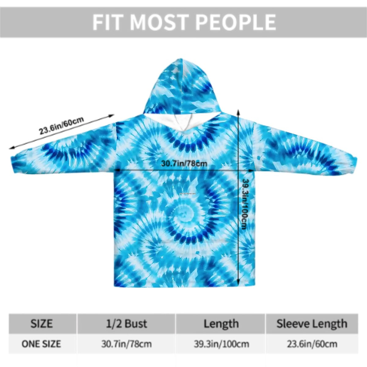 Beautiful Tie Dye Adult Blanket Hoodies, Hoodie Blankets, Blankets