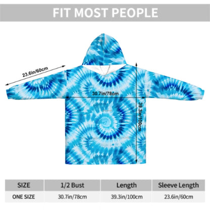 Beautiful Tie Dye Adult Blanket Hoodies, Hoodie Blankets, Blankets