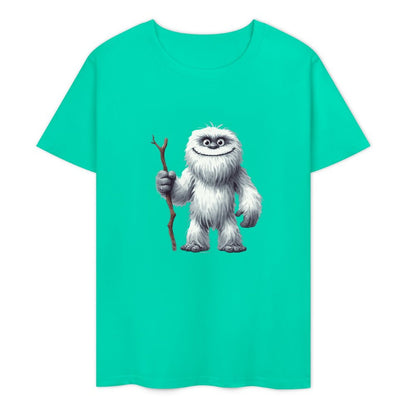 Bigfoot - Sasquatch Yeti Stick Short Sleeve Cotton T-Shirt
