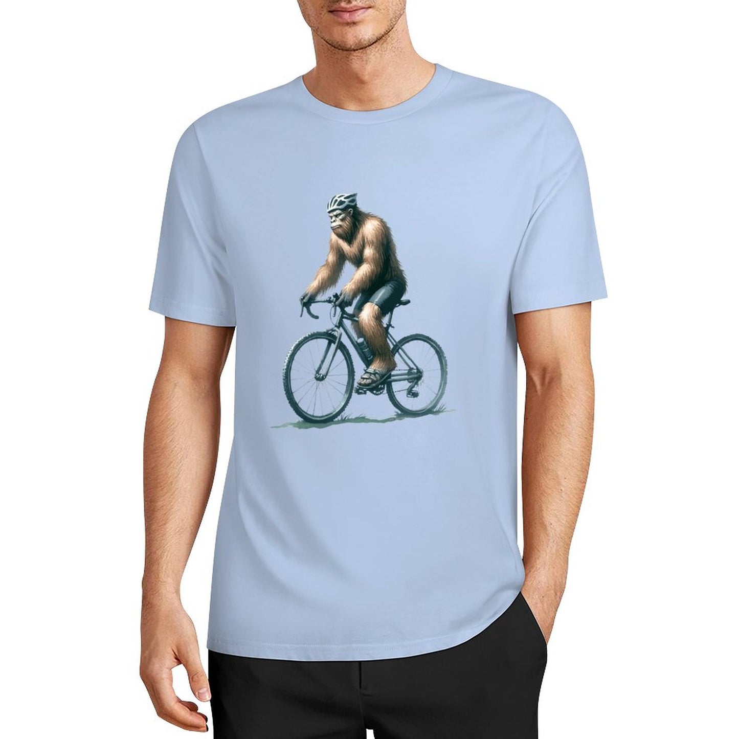 Bigfoot - Sasquatch Bicycle Short Sleeve Cotton T-Shirt