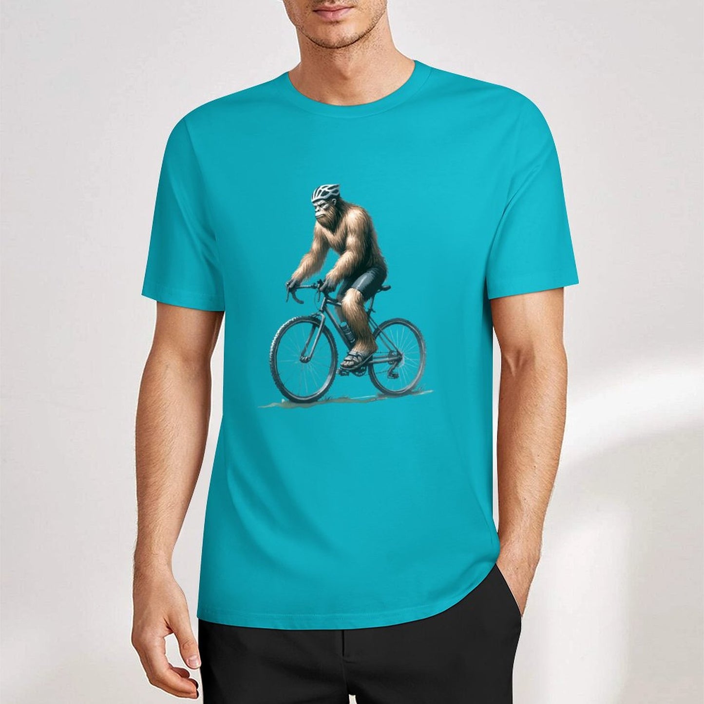 Bigfoot - Sasquatch Bicycle Short Sleeve Cotton T-Shirt