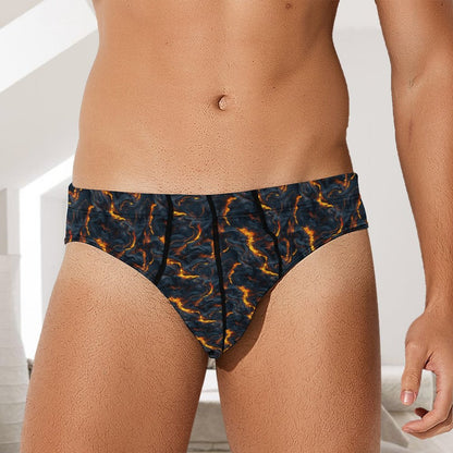 Dragon on Lava, Men’s Silk Briefs Underwear