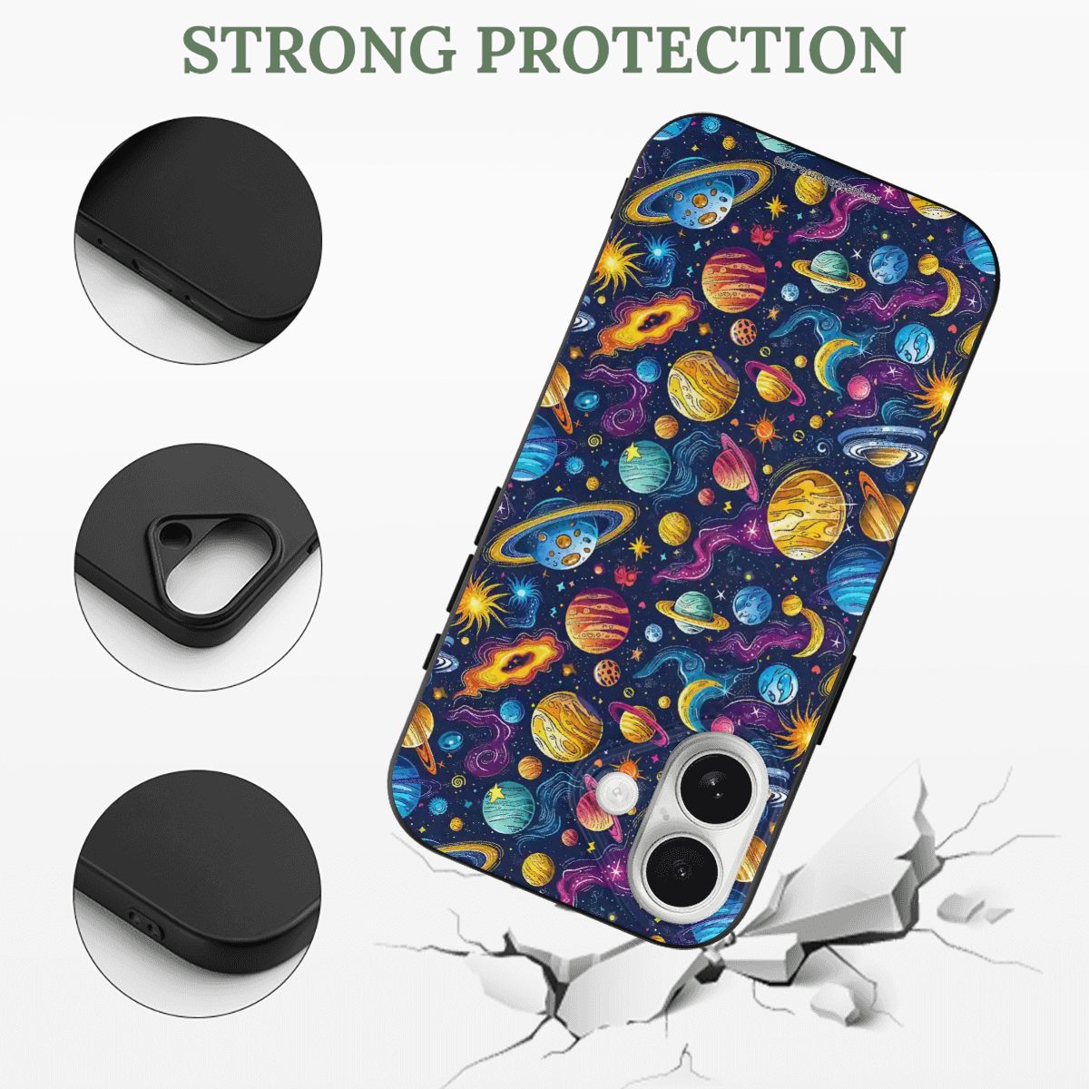 12 Galaxy Outer Space Designs, iPhone 17 Thermoplastic Polyurethane Phone Case