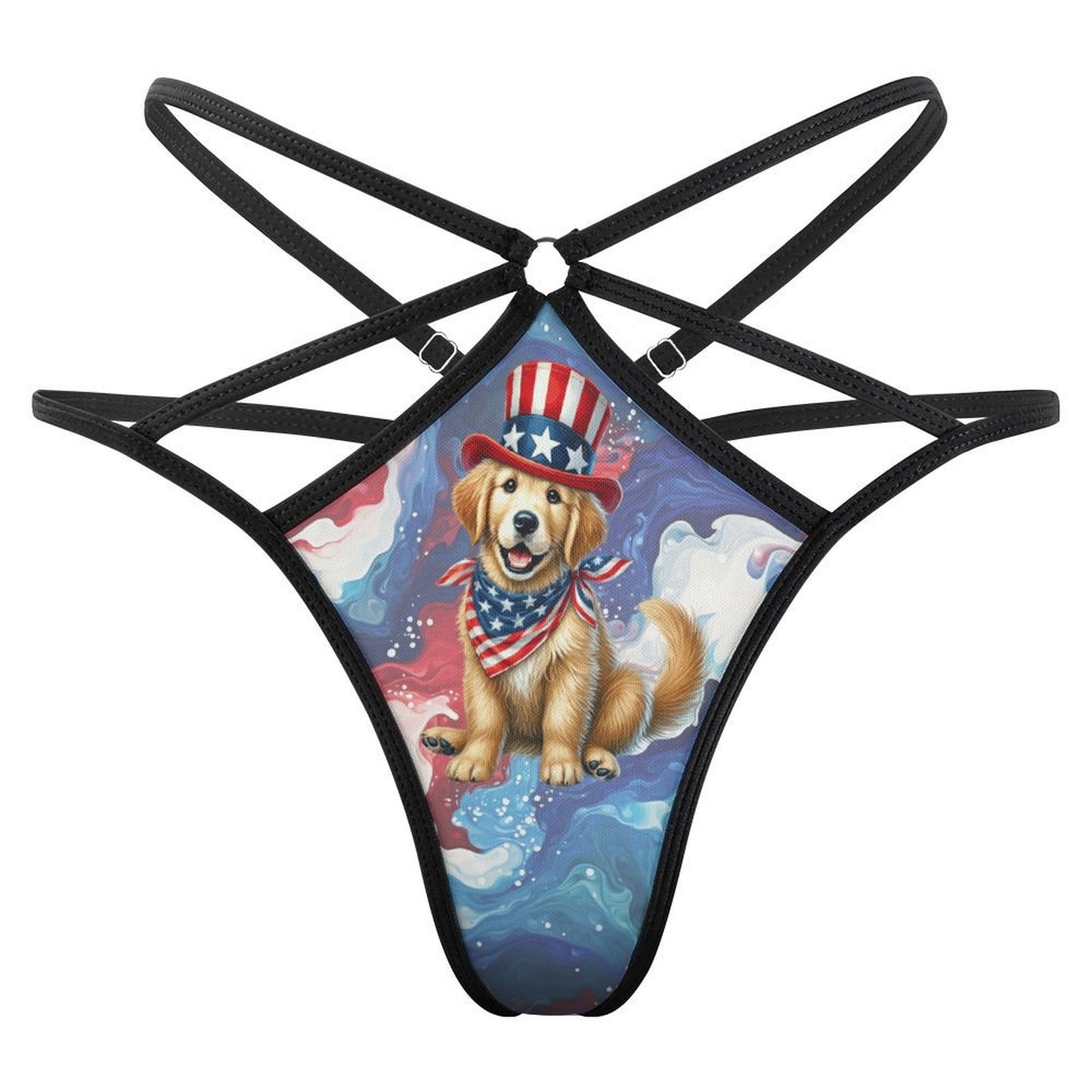 Patriot Puppy Dog, Sexy G String Thong for Women