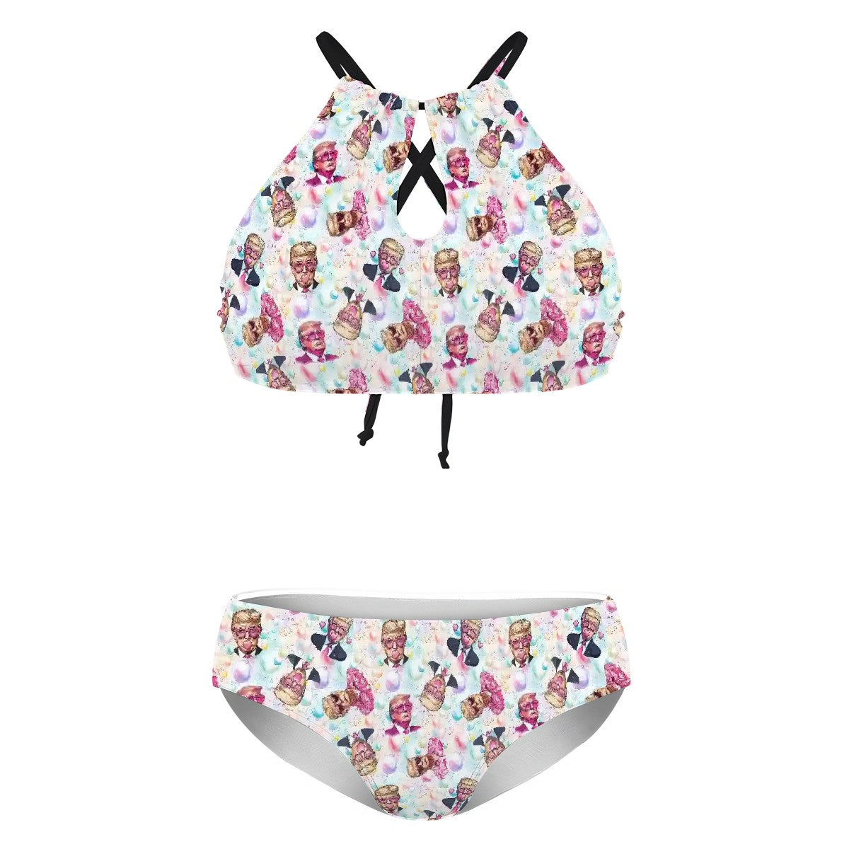 20 Donald Trump Designs, Plus Size High-Waisted Bikini Customized Services