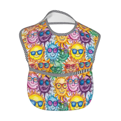 Child Crayon Sunshine, Waterproof Baby Bib w/ Catch Pocket
