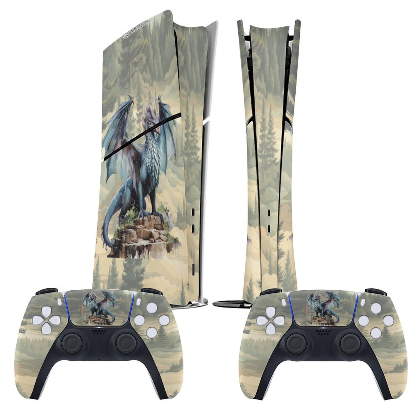 Forest Dragon Sticker for PS5 Slim Controller Console