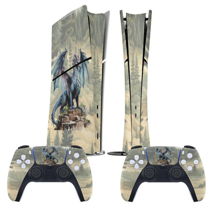 Forest Dragon Sticker for PS5 Slim Controller Console