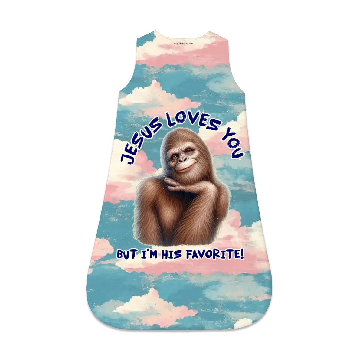 Bigfoot / Sasquatch "Jesus Loves You..", Sleeveless Baby Sleep Sack