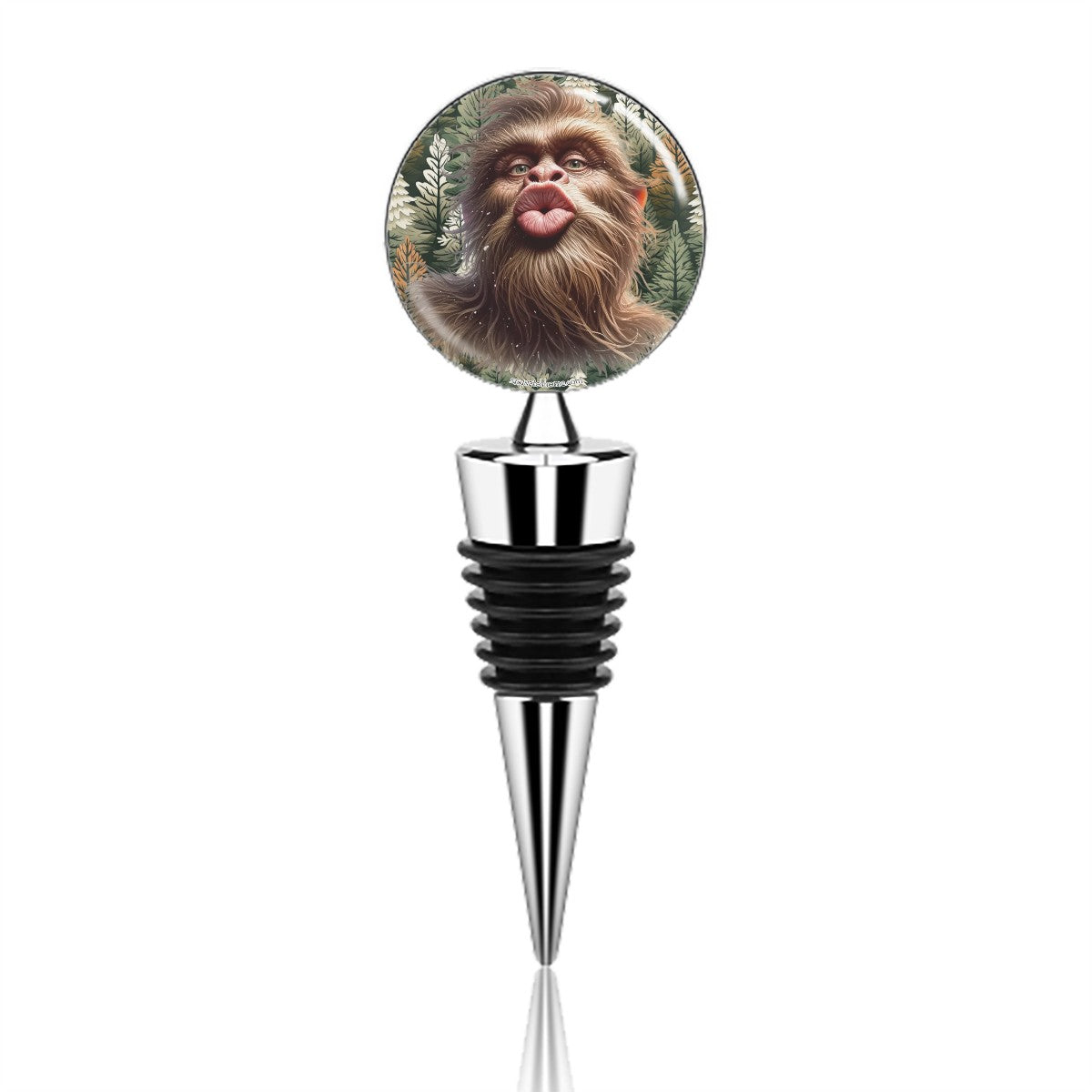 Bigfoot / Sasquatch Kissy Face, Wine Bottle Stopper