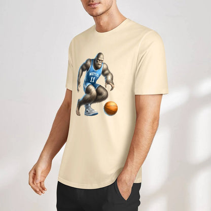 Bigfoot - Sasquatch Basketball Short Sleeve Cotton T-Shirt