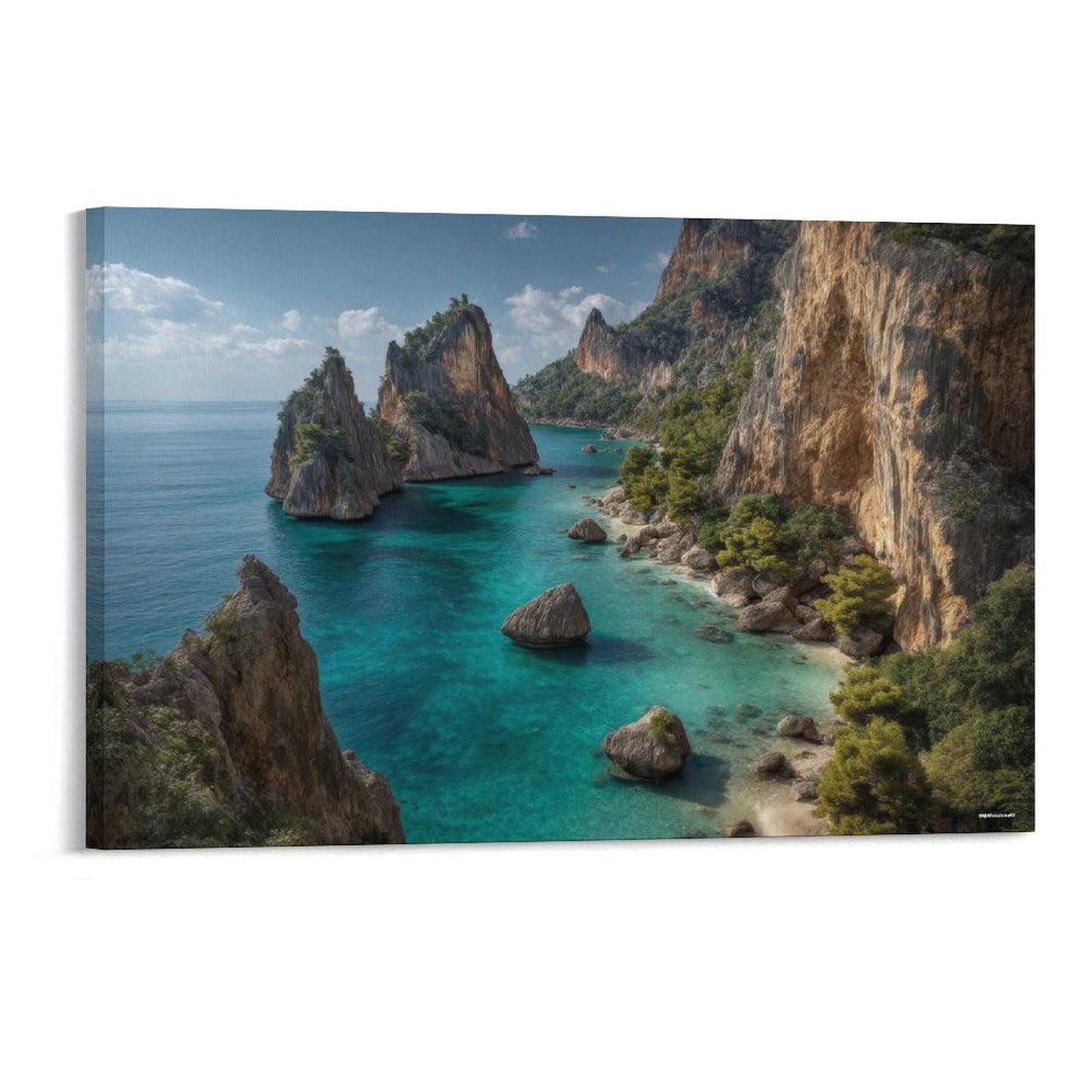 Tropical Dream, Vintage Framed Canvas Art - 2 Sizes – Made in the USA