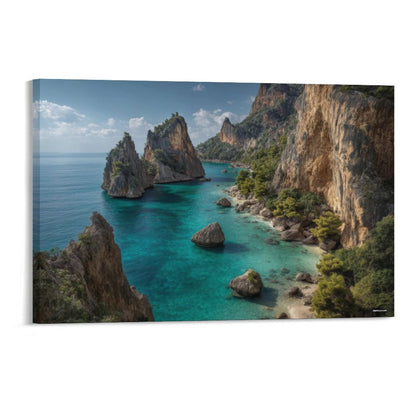 Tropical Dream, Vintage Framed Canvas Art - 2 Sizes – Made in the USA