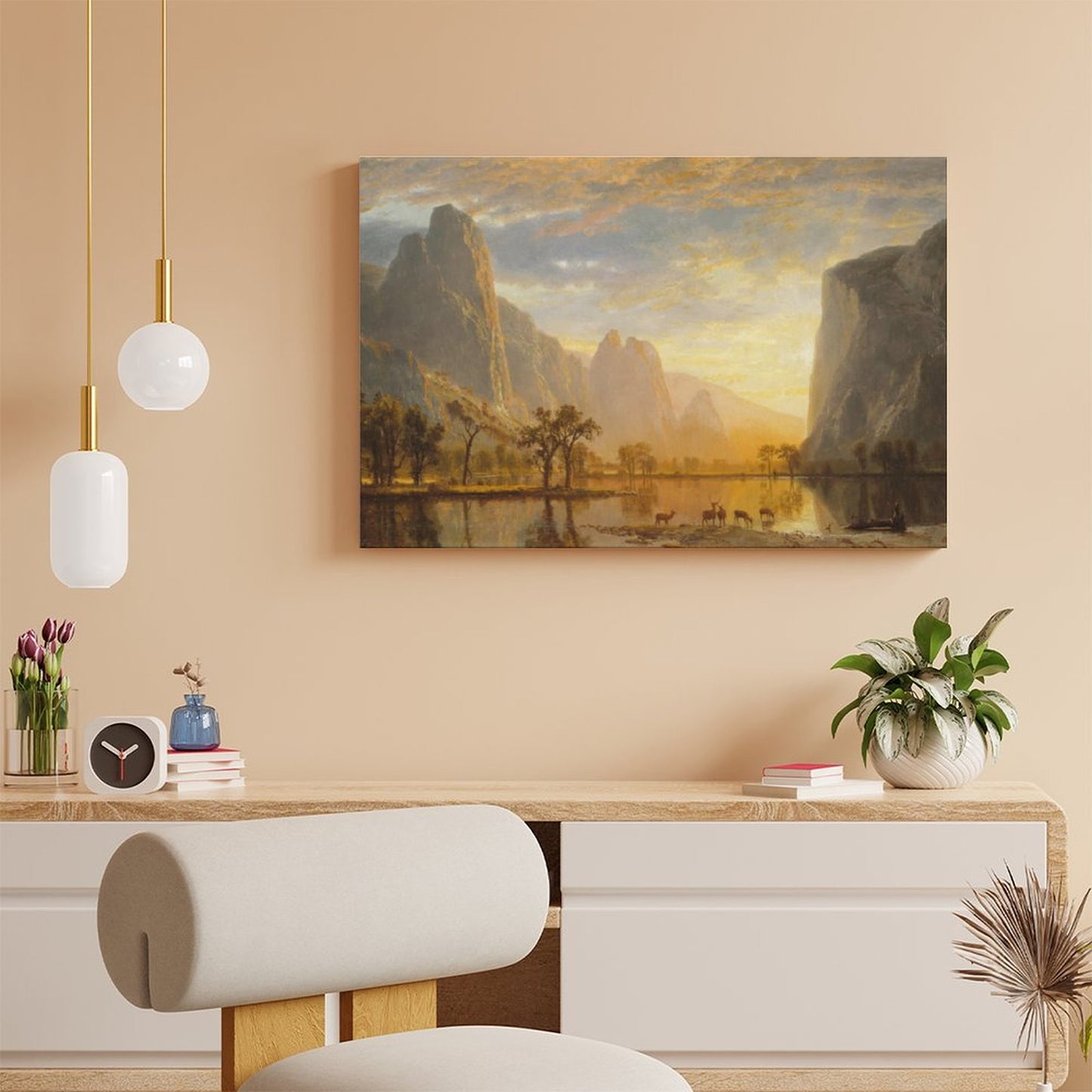 Beautiful Vintage Framed Canvas Art - 2 Sizes – Made in the USA