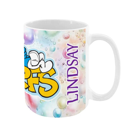 Smurfs Large 15 Ounce Colorful Mugs – Made In USA