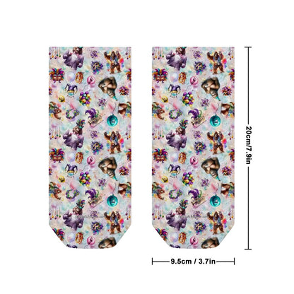 20 Bigfoot Designs, 8” Poly Ankle Socks