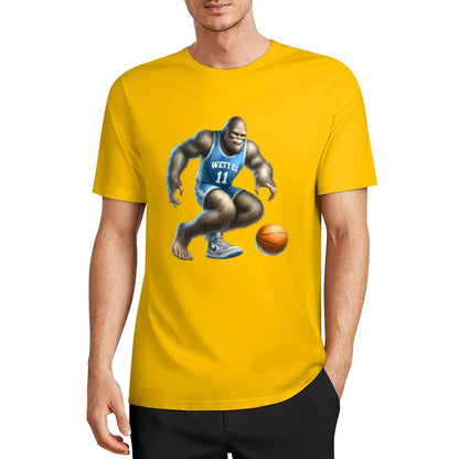 Bigfoot - Sasquatch Basketball Short Sleeve Cotton T-Shirt