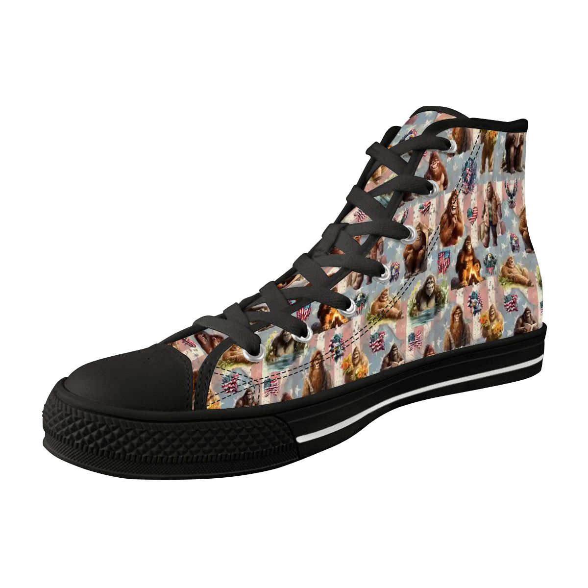 21 Bigfoot Sasquatch, Women’s High Top Canvas Shoes