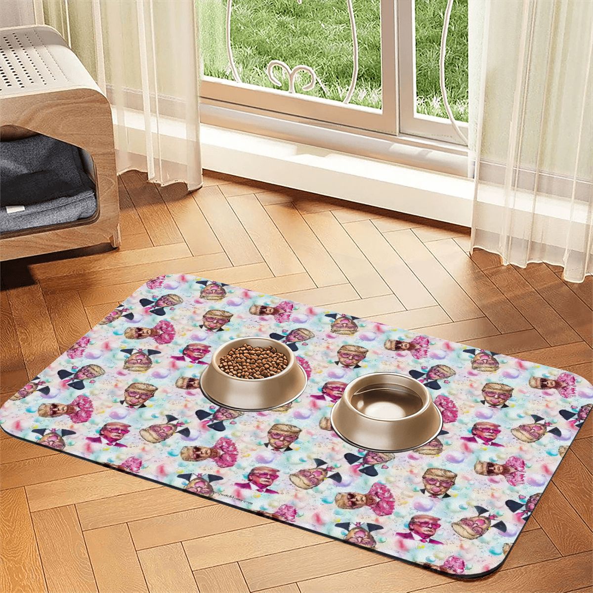 20 Donald Trump Designs, Waterproof Pet Food Mat