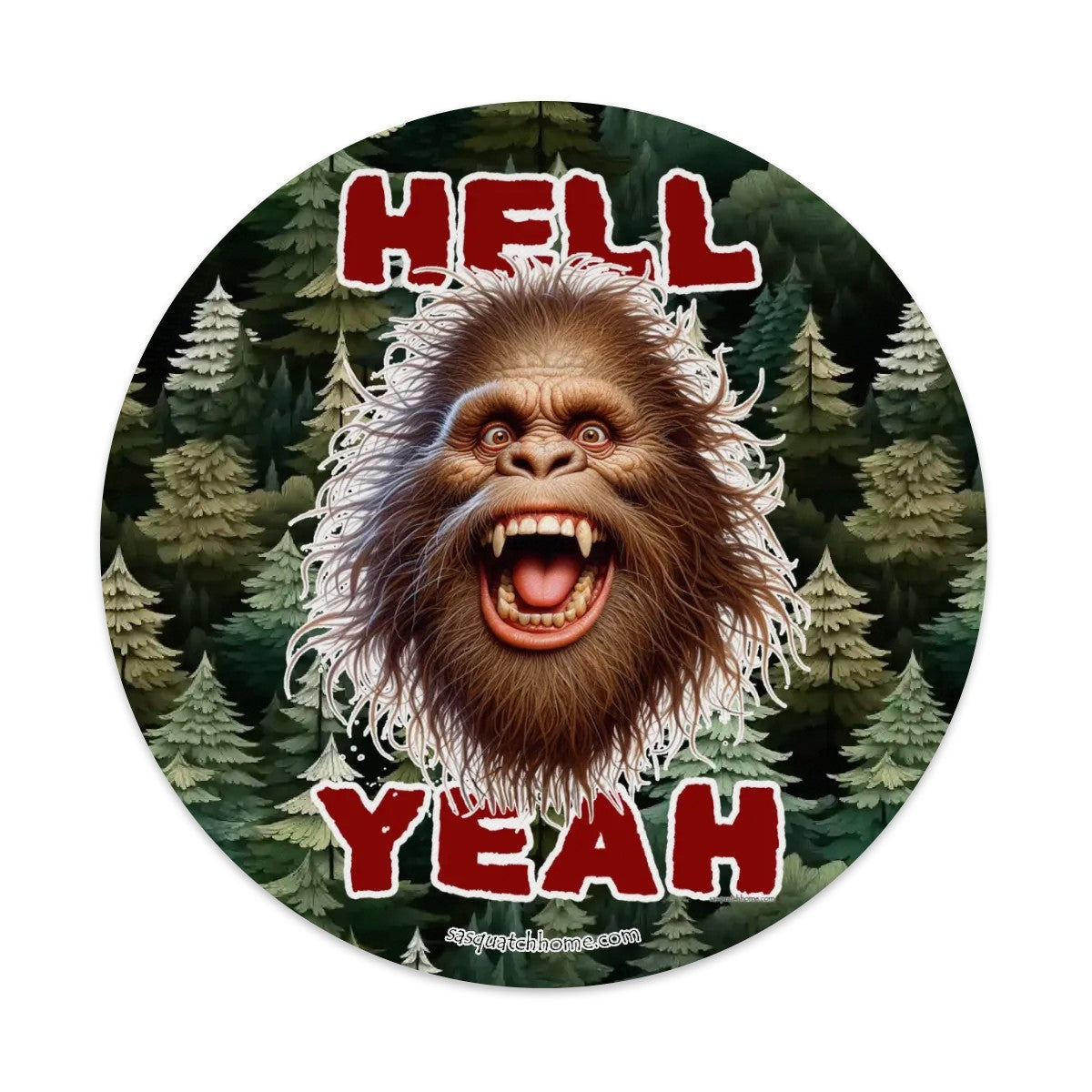 8” Round Mouse pad, Bigfoot / Sasquatch – Anti slip rubber