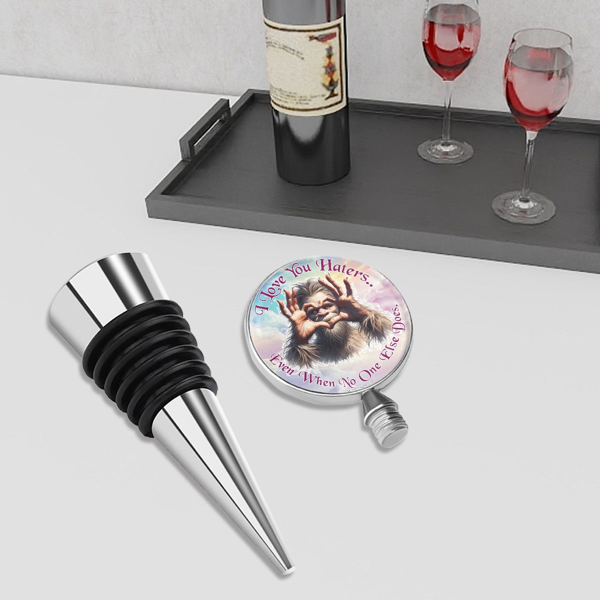 Bigfoot / Sasquatch "I love you..", Wine Bottle Stopper