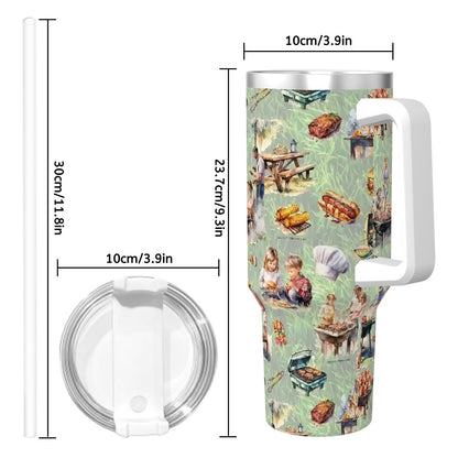 Awesome Designs, 40 oz Travel Coffee Mug with a Straw
