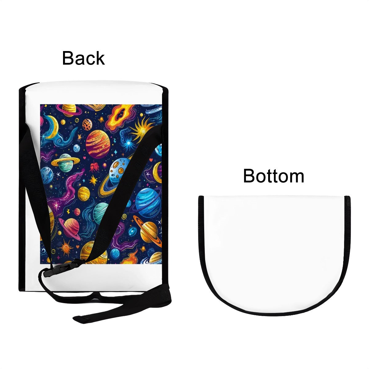 12 Galaxy / Outer Space Designs, Bucket-Shaped Car Trash Bag
