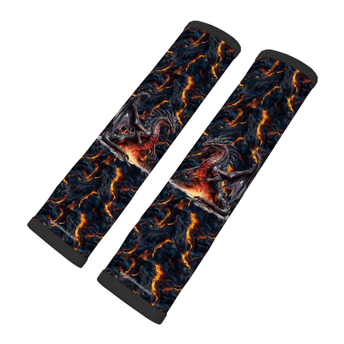 Fire Dragon, Seat Belt Cover Pad For Adults 2 Pcs