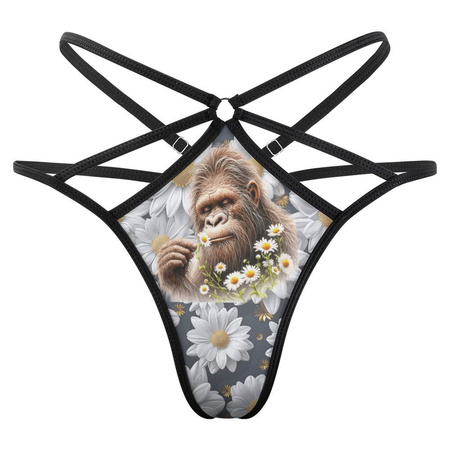 Bigfoot / Sasquatch Flowers, Sexy G String Thong for Women