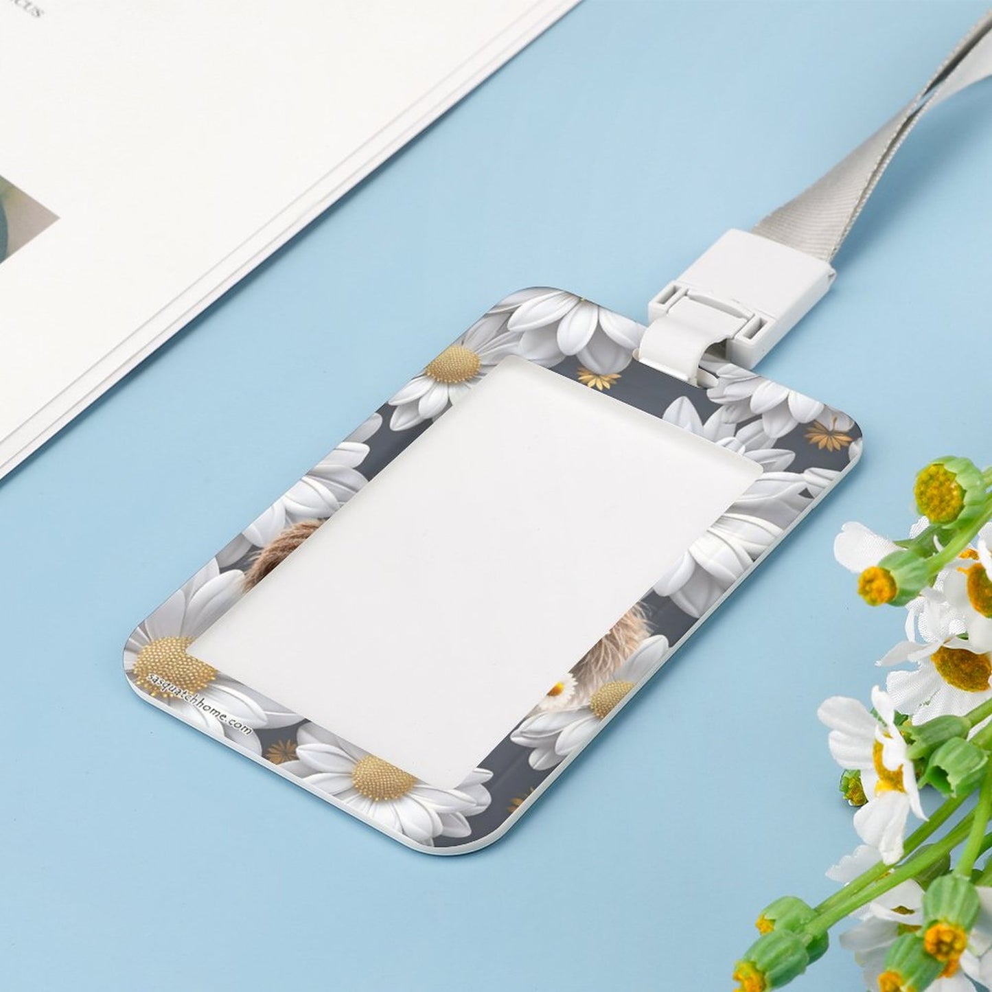 Sasquatch "Smell the Flowers" Vertical ID Badge Holder