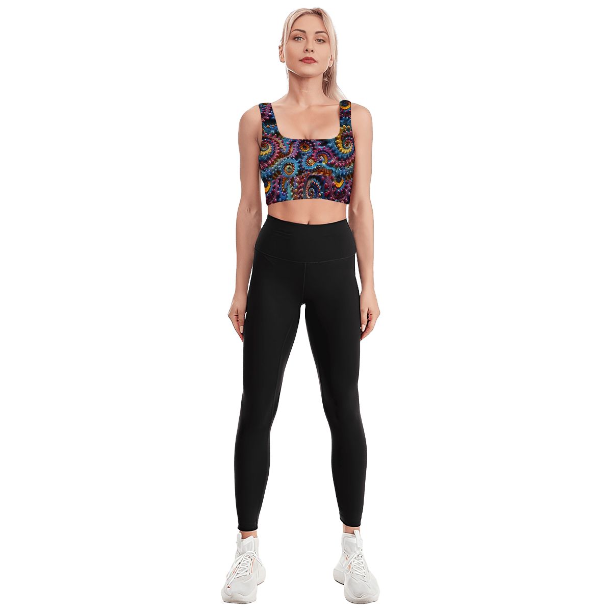 Psychedelic Design, Traditional Sports Bra, Yoga Top