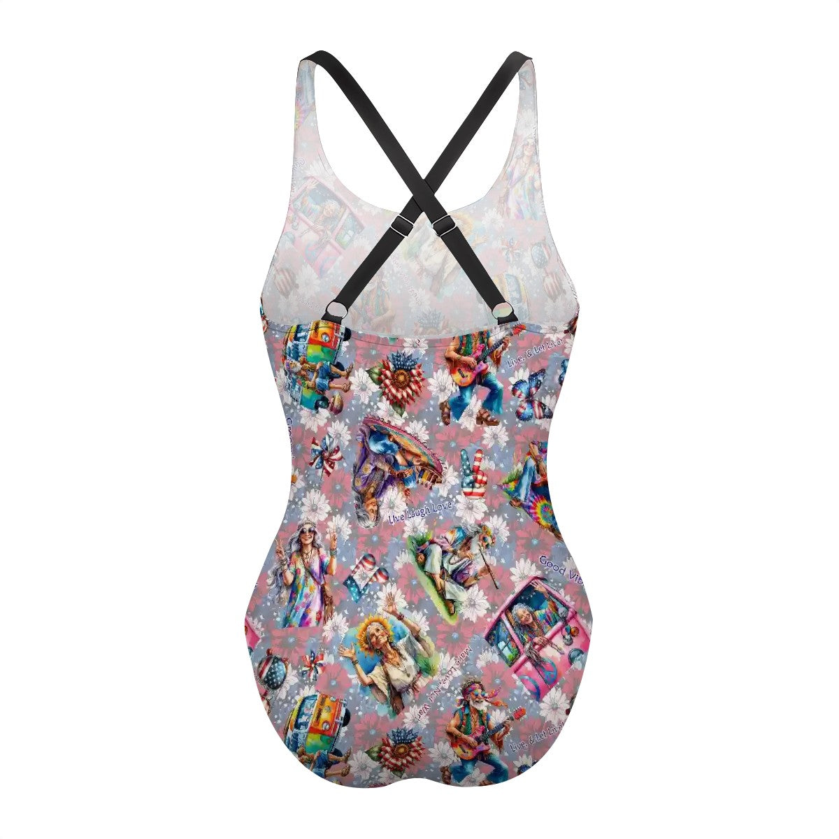 8 Patriot Designs, Cross-Back One Piece Swimsuit, Puppies, Kitties, Unicorns....