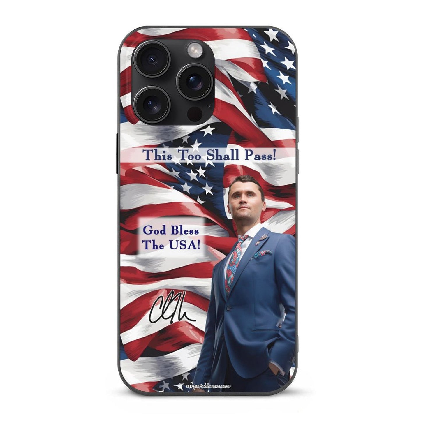 Charlie Kirk Memorial, TPU Apple iPhone 15 Case