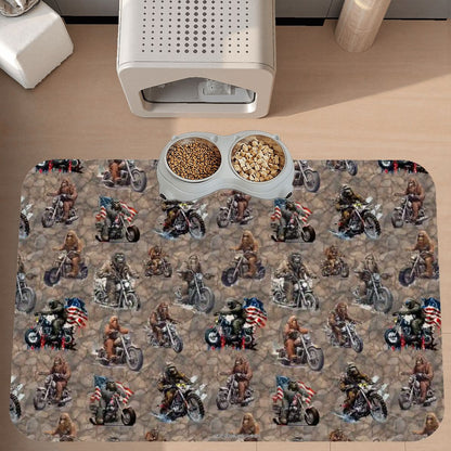 20 Bigfoot / Sasquatch Designs, Waterproof Pet Food Mat