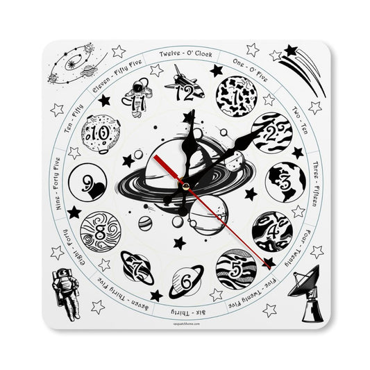 Solar System Square Wall Clock