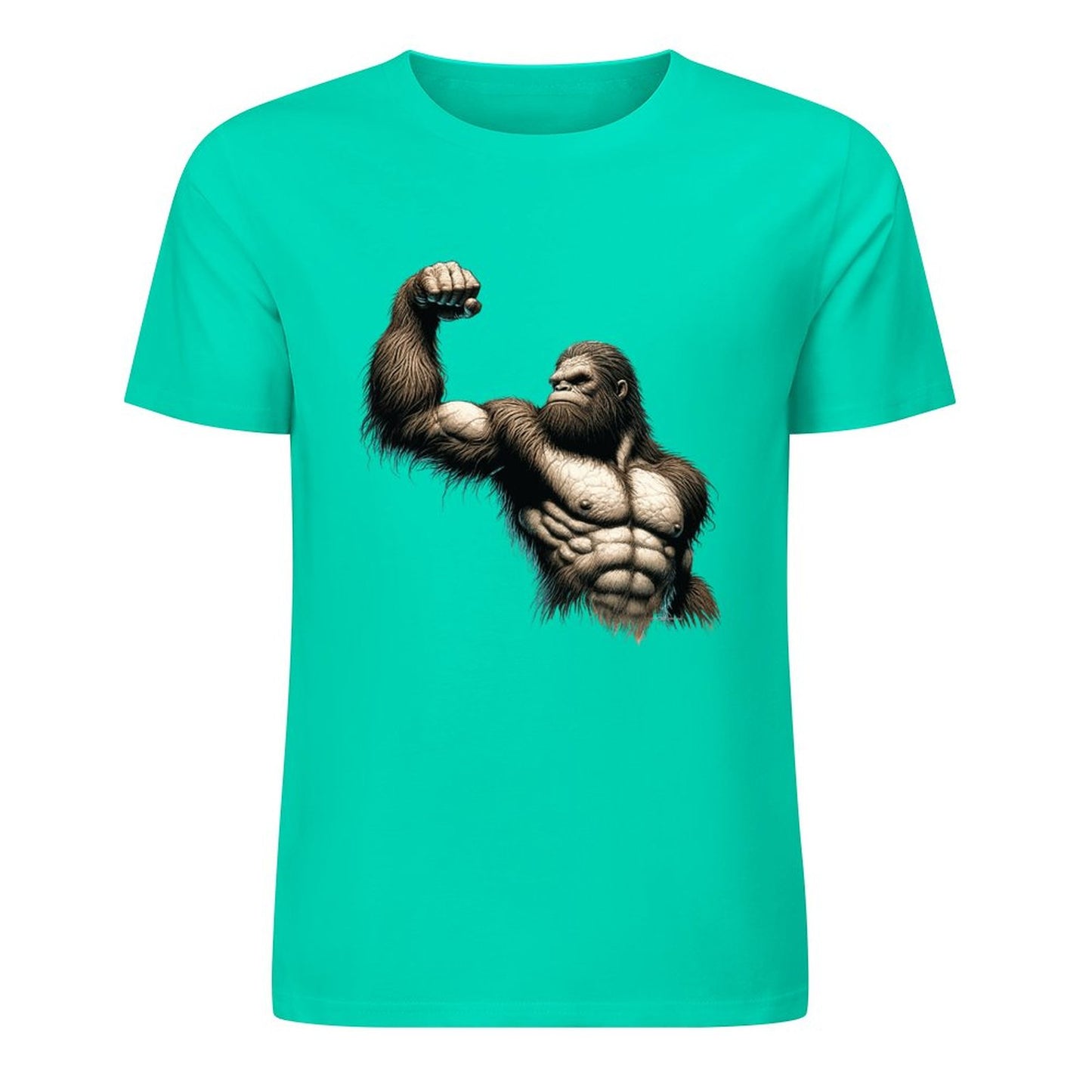 Bigfoot - Sasquatch Muscle Short Sleeve Cotton T-Shirt